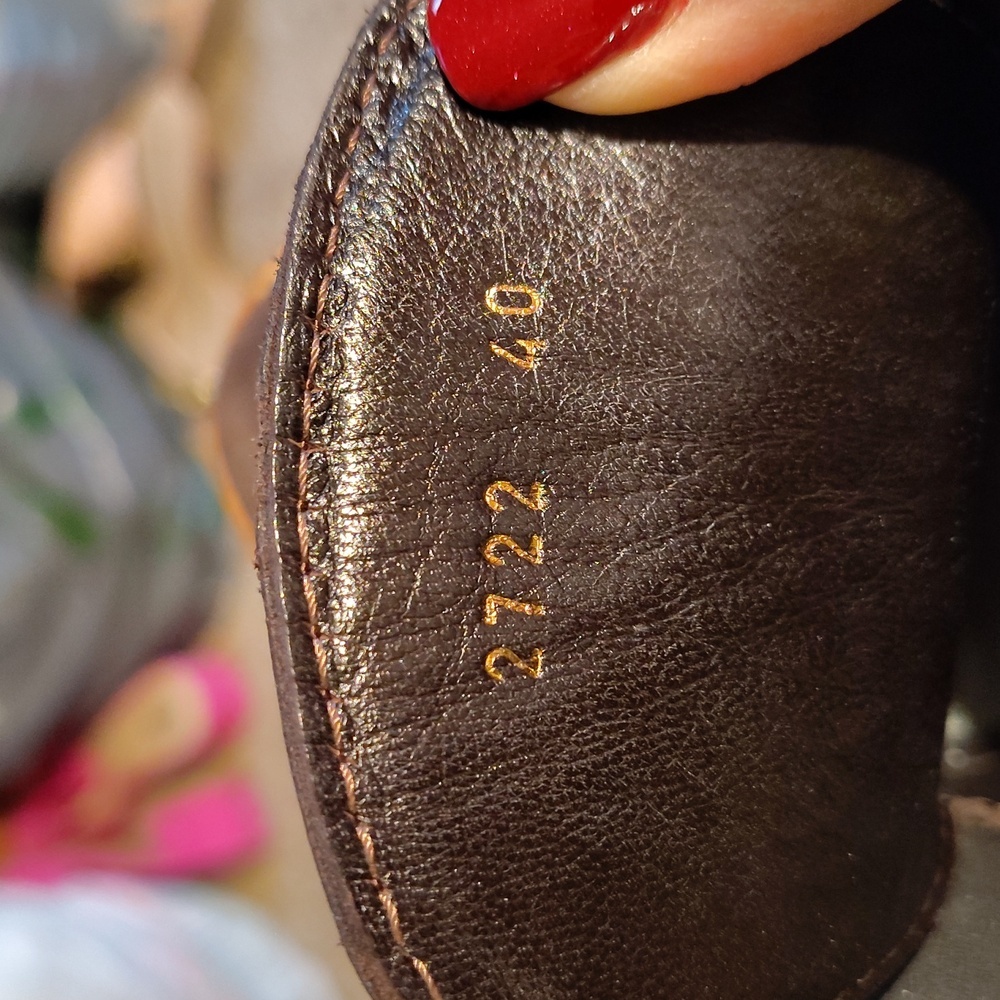 YSL Suede Brown Wedge Ankle Boots Sz 10 - Picture 7 of 8